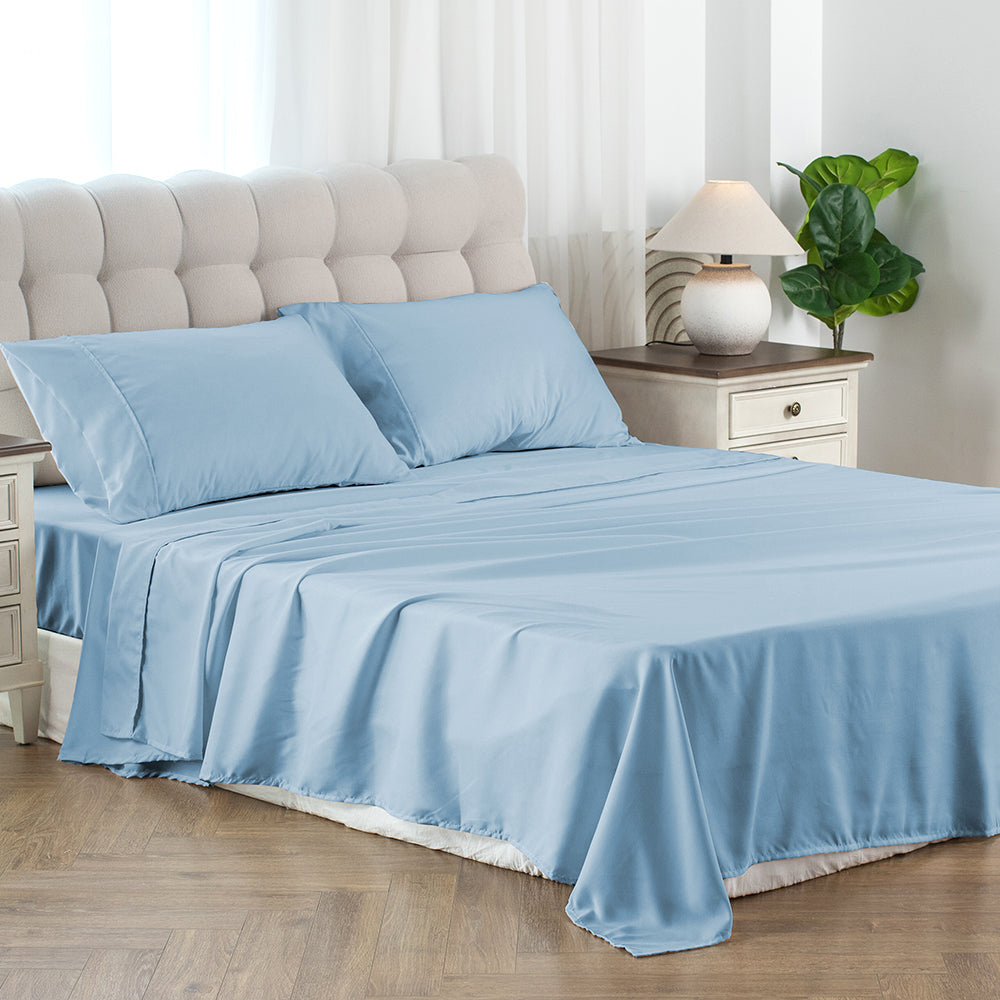 Kasentex Spring Soft Sheet Bedding Set in Deep Pocket, Hypoallergenic and Breathable, Room Decor, Graduation Gifts