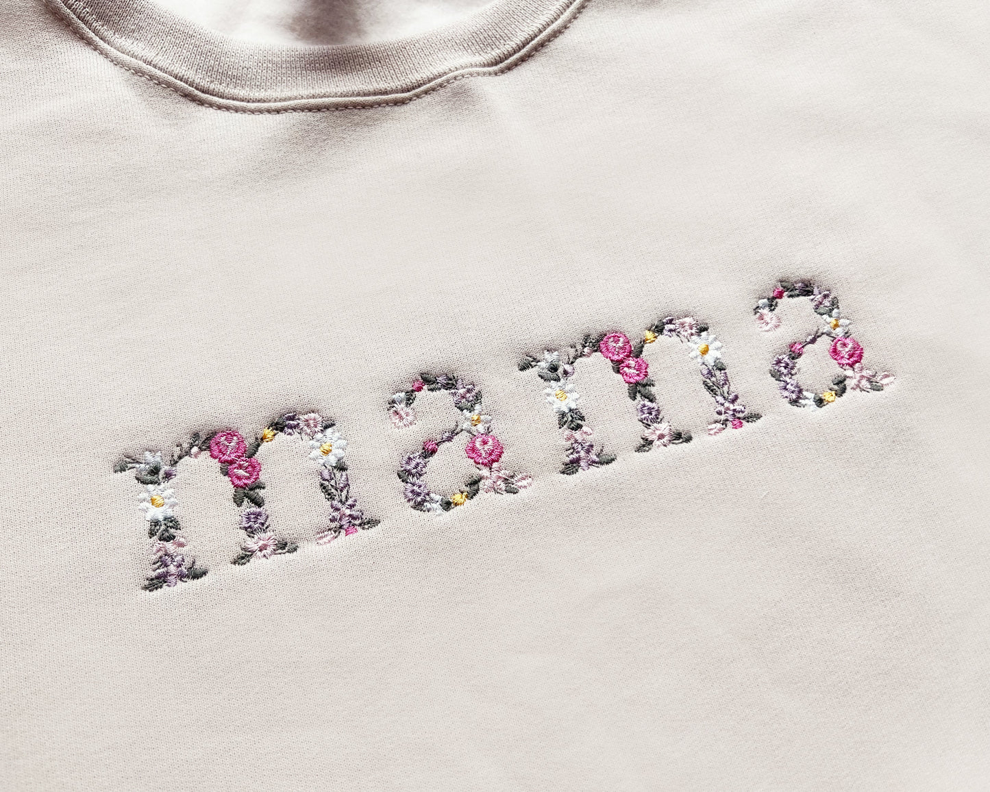 Cream Floral Mother Daughter Matching Outfits