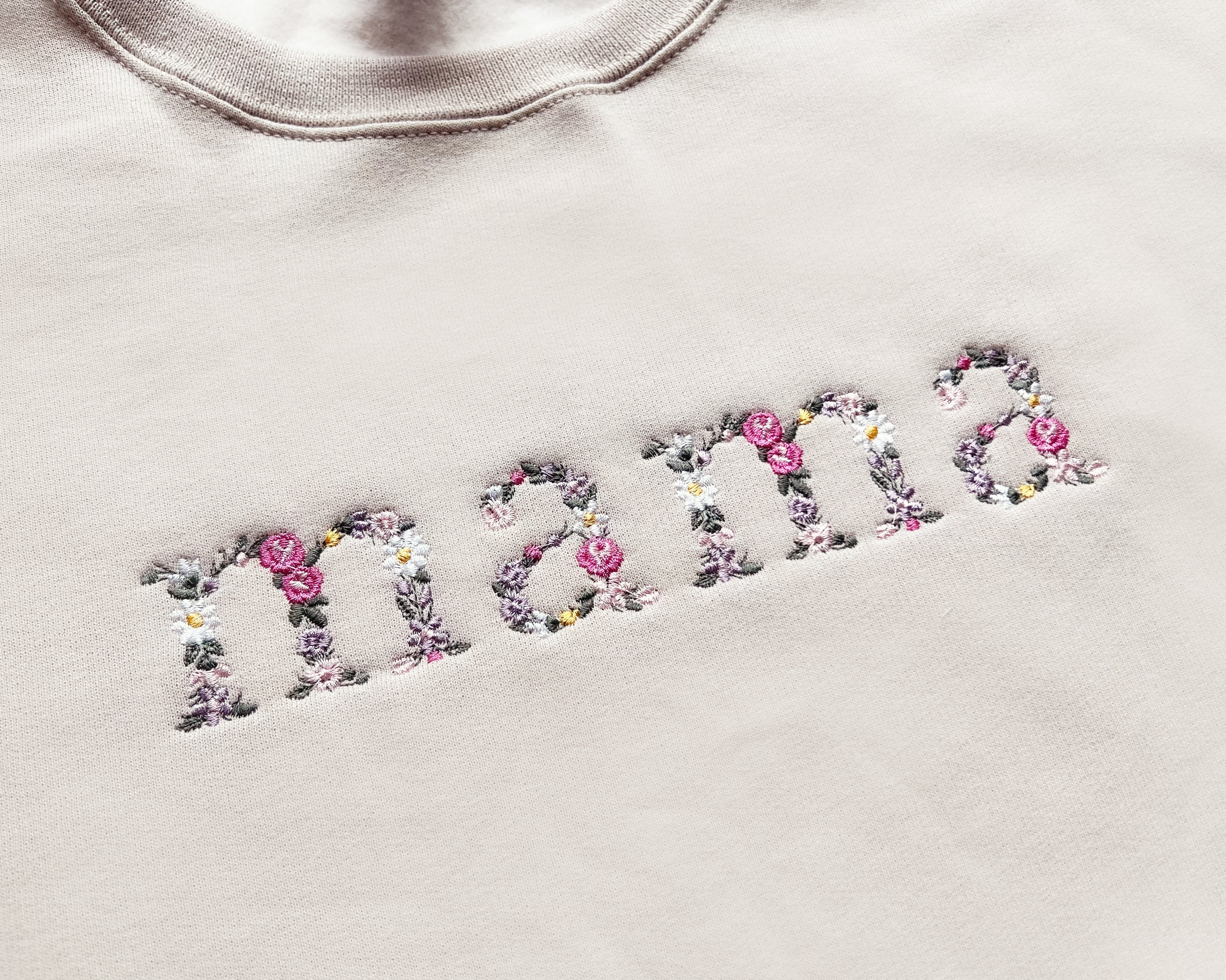 Cream Floral Mother Daughter Matching Outfits