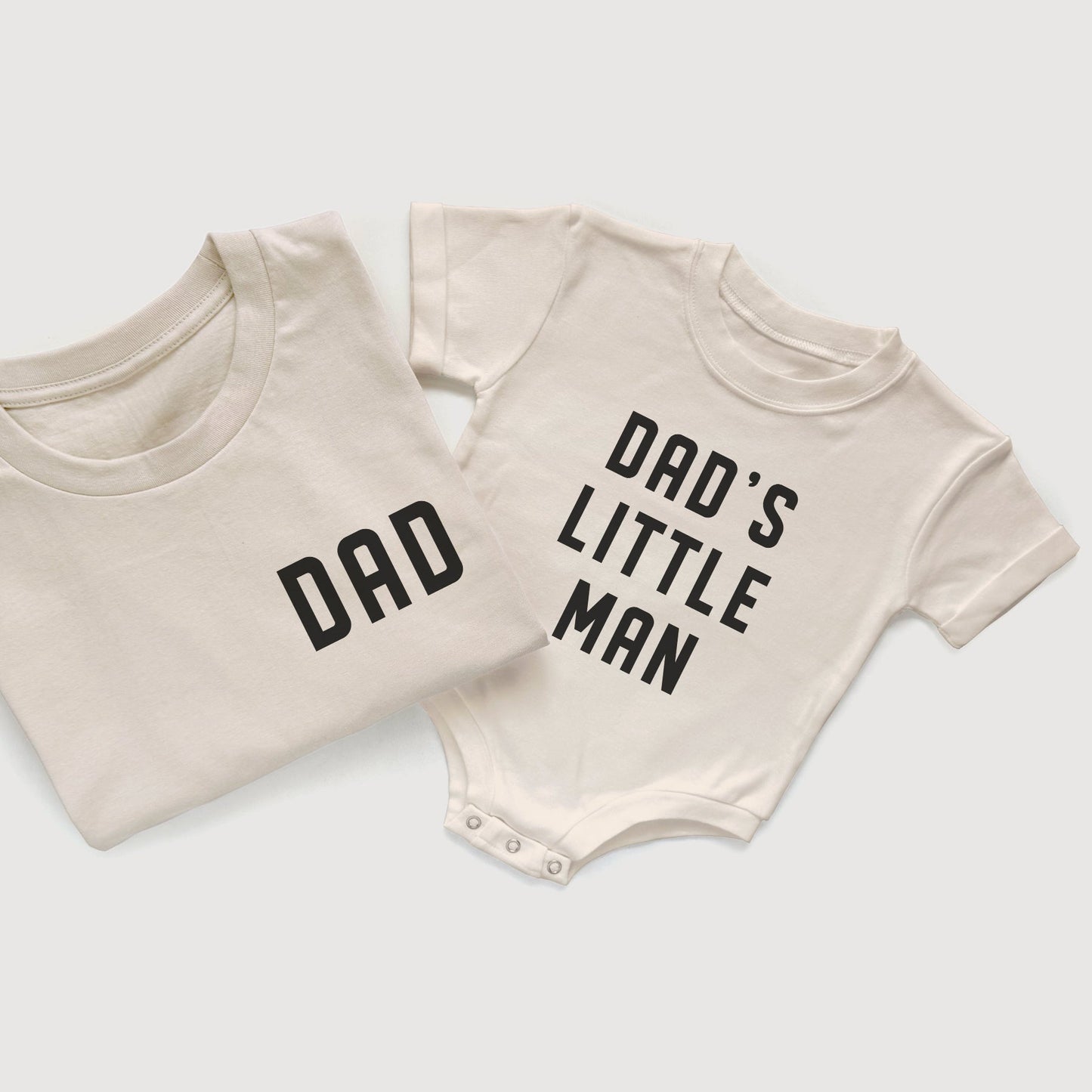 Dad and Dad's Little Man Matching Dad and Son Shirts