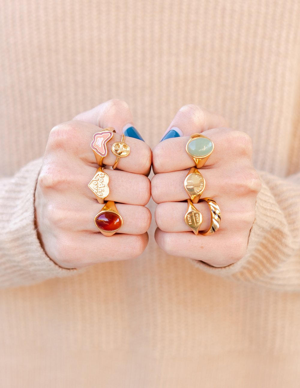 Gold God Is Love Ring