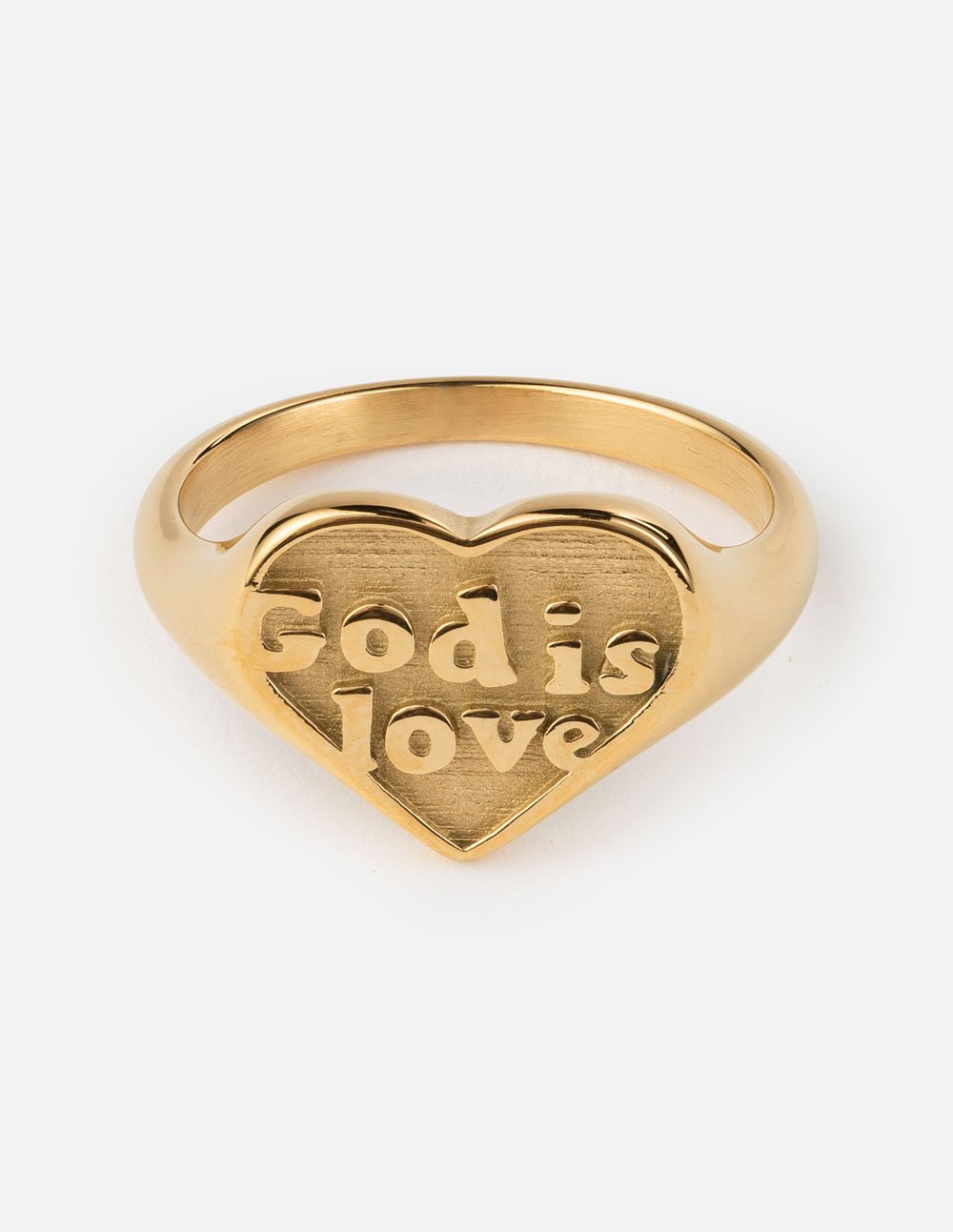 Gold God Is Love Ring
