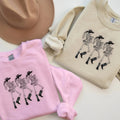 Embroidered Cowboy Skeleton Halloween Sweatshirt
