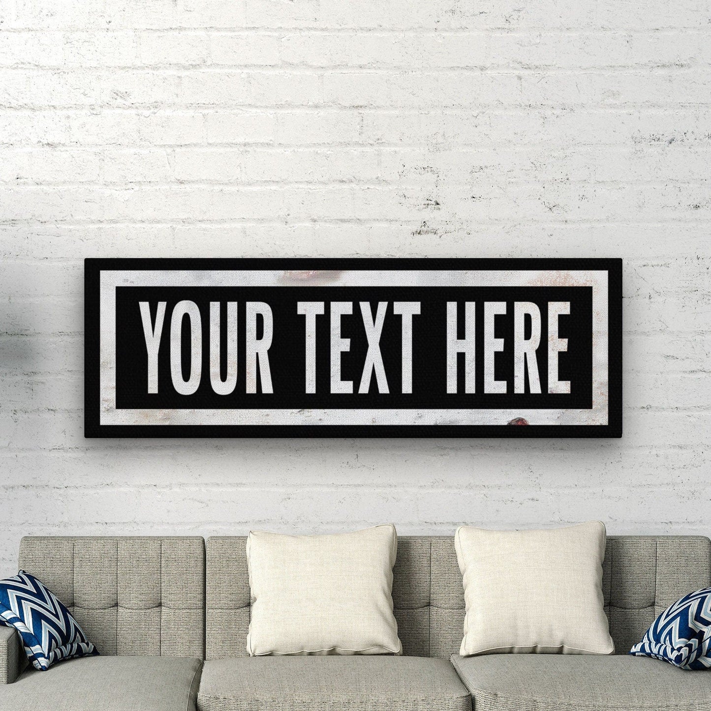 Personalized One Way Wall Hanging | Clean & Distressed Metal Look