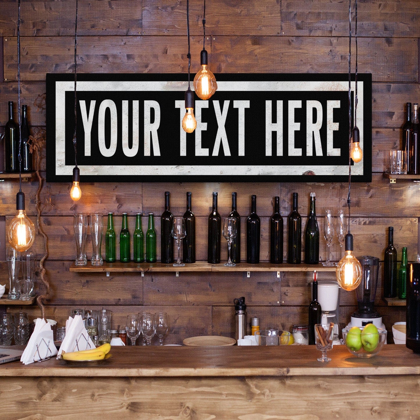 Personalized One Way Wall Hanging | Clean & Distressed Metal Look