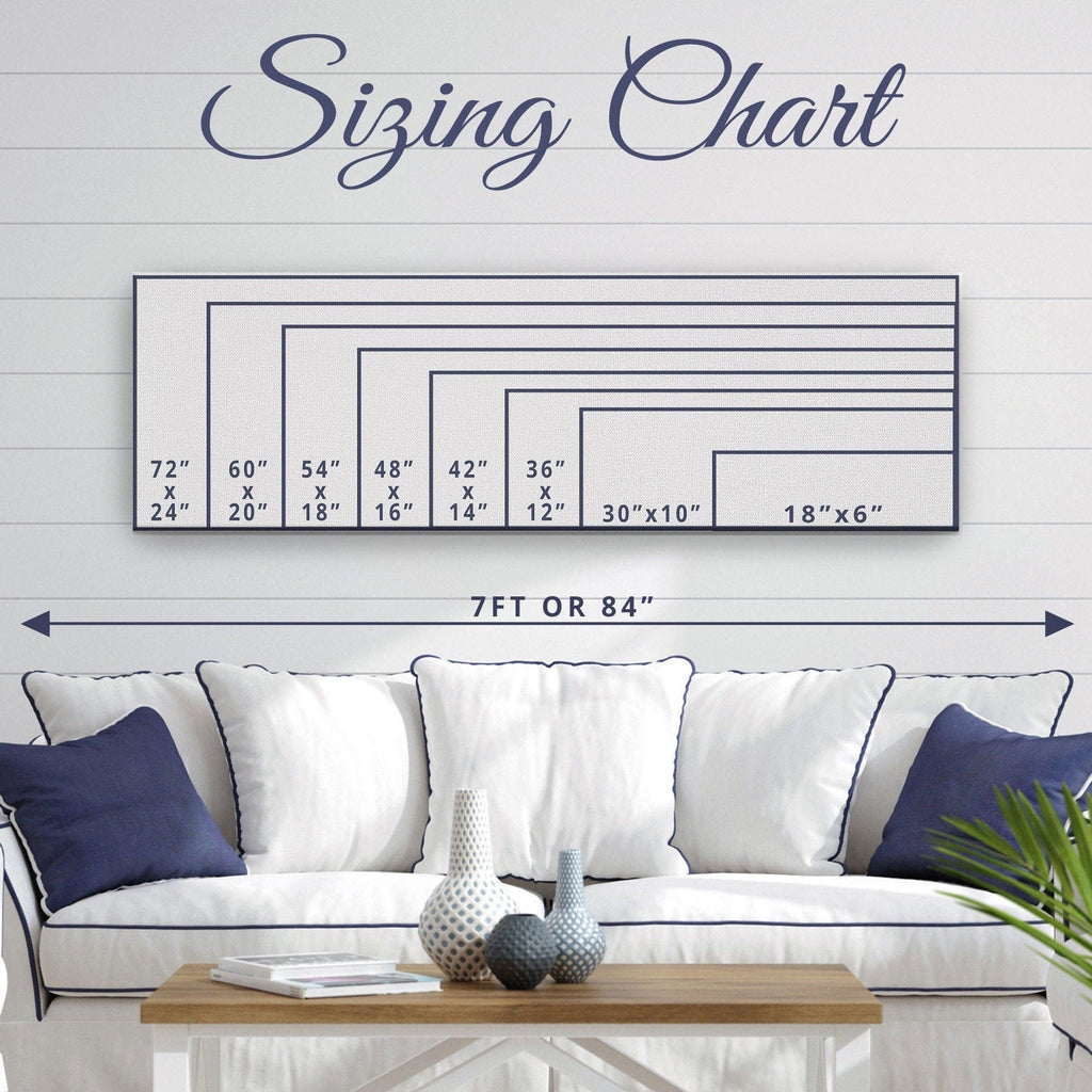 Framed Shore House Sign - Nautical Flag Canvas Coastal Wall Decor