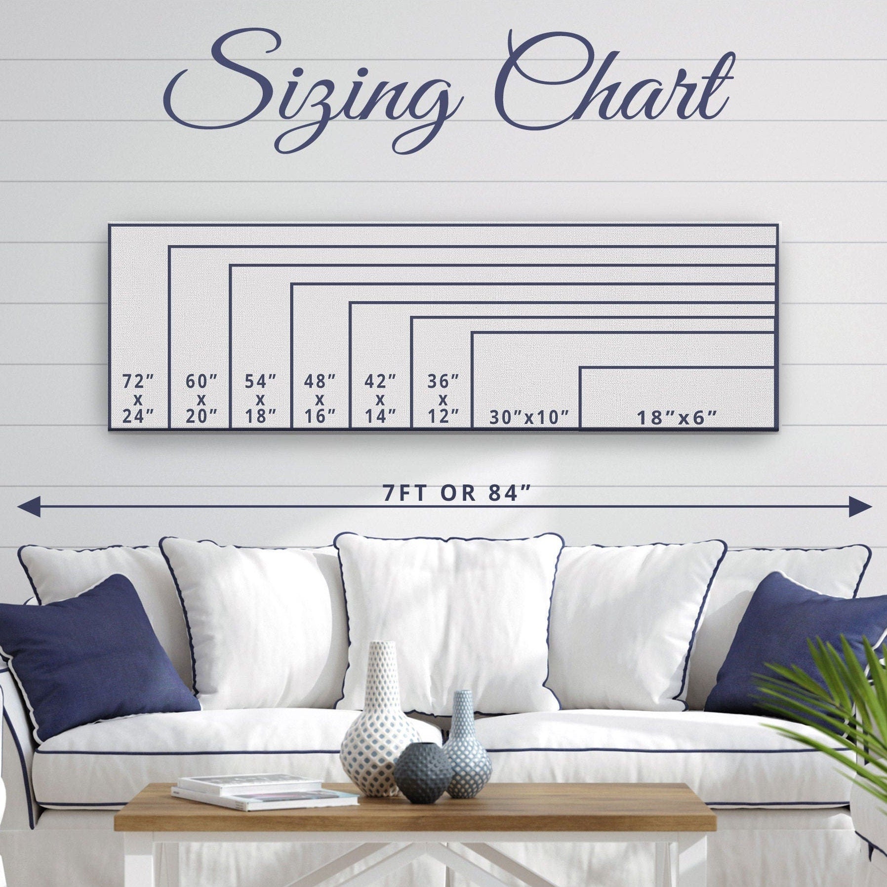 Framed Shore House Sign - Nautical Flag Canvas Coastal Wall Decor