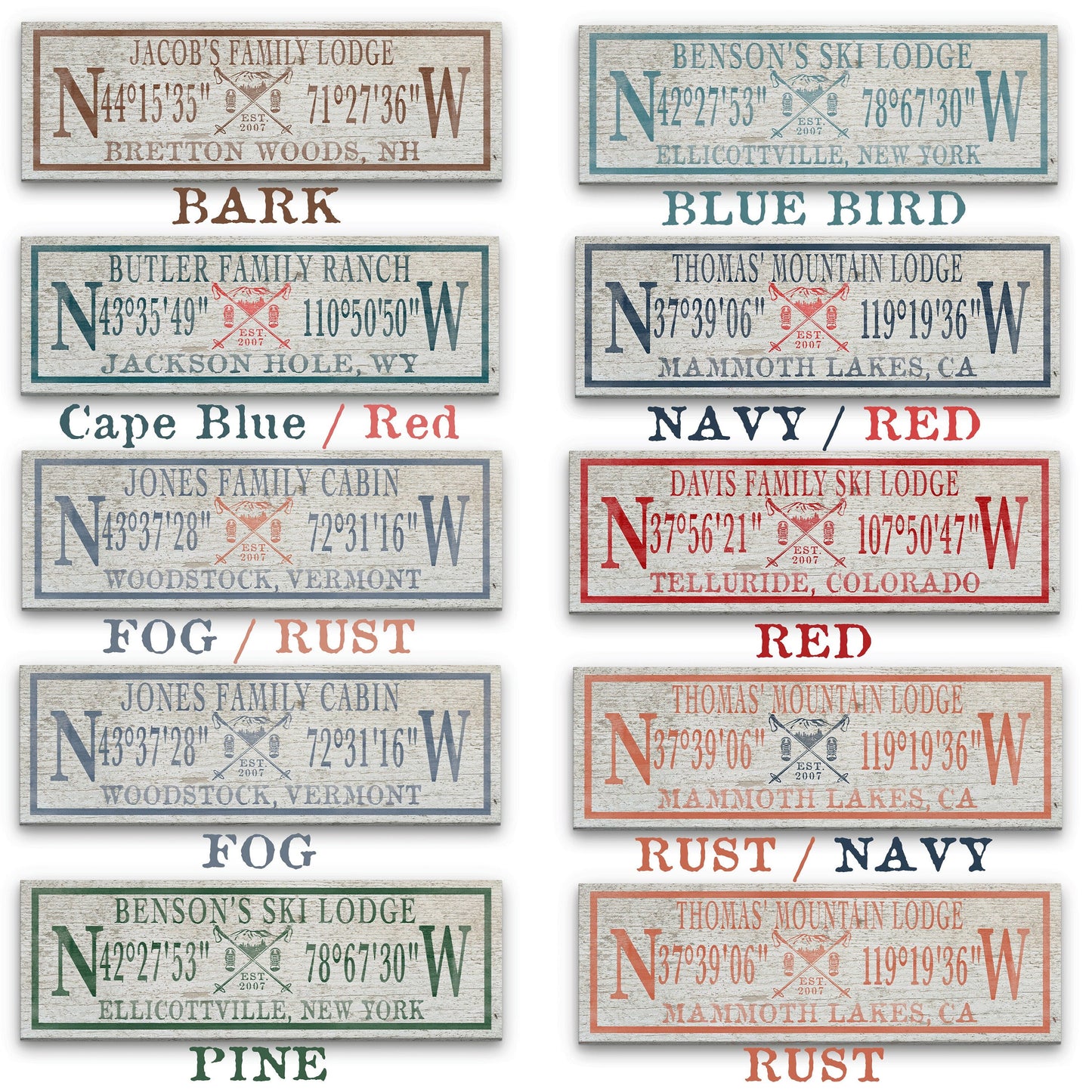 Ski Lodge Canvas Sign