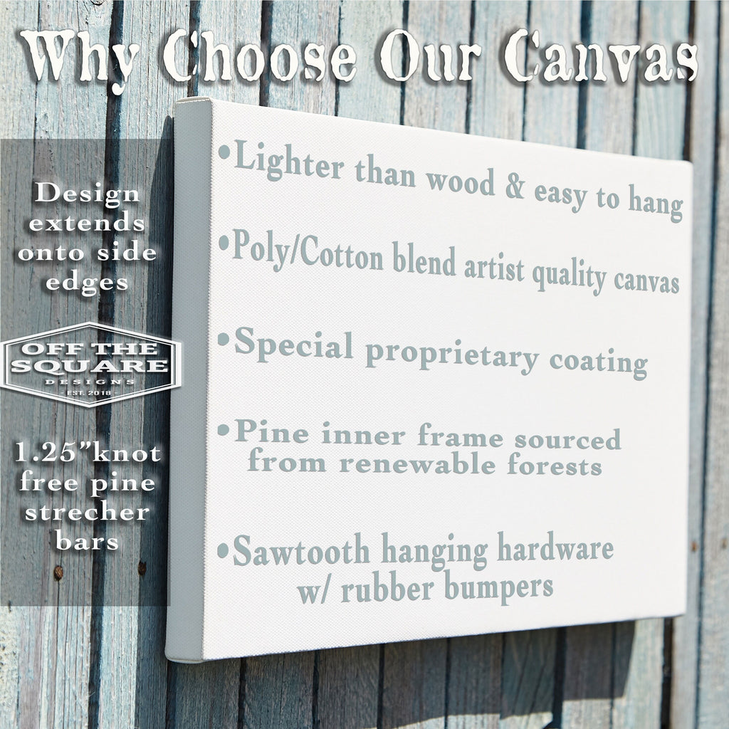 Framed Shore House Sign - Nautical Flag Canvas Coastal Wall Decor