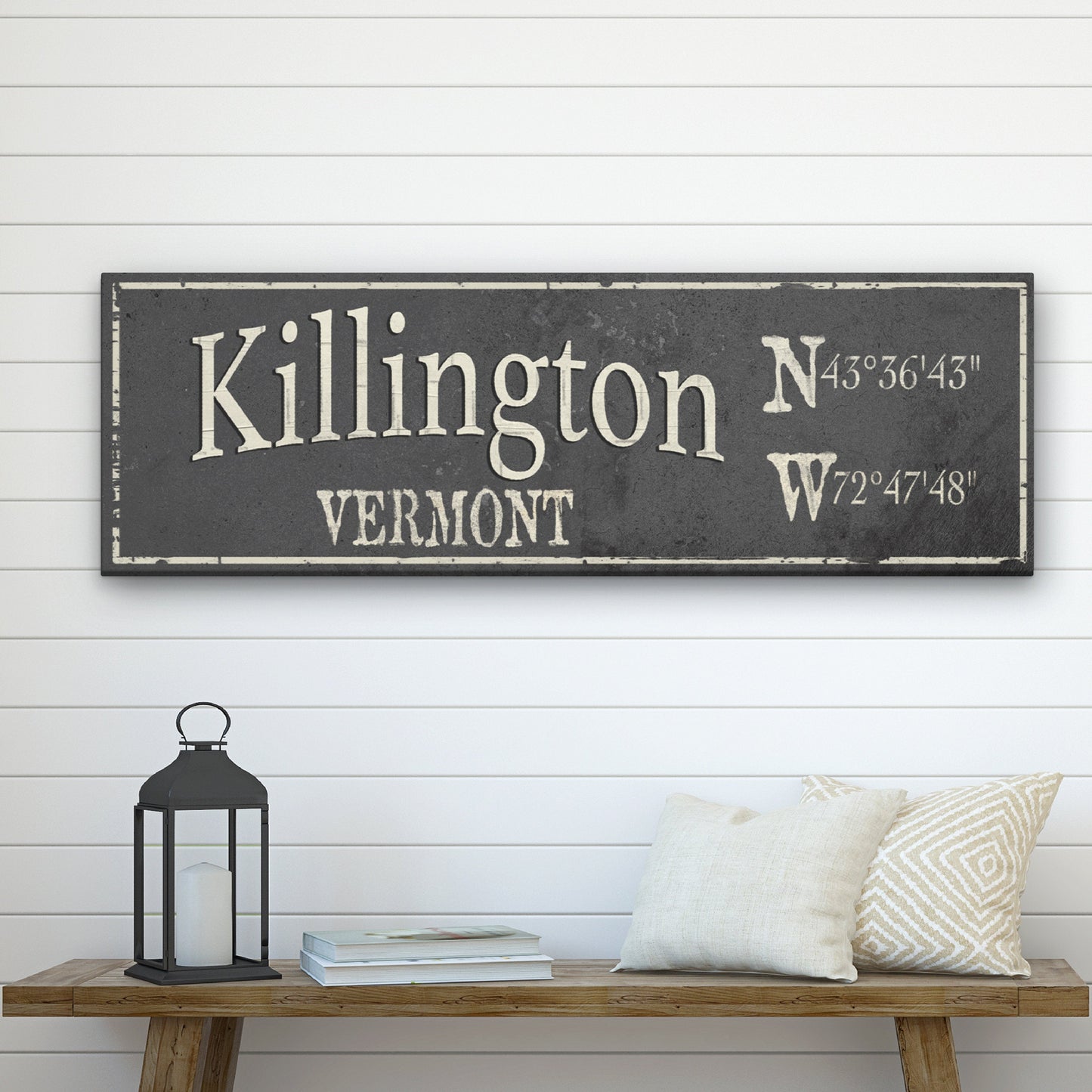 Rustic City Canvas Sign