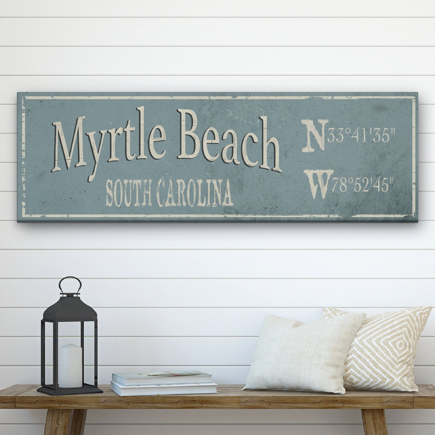 Rustic City Canvas Sign
