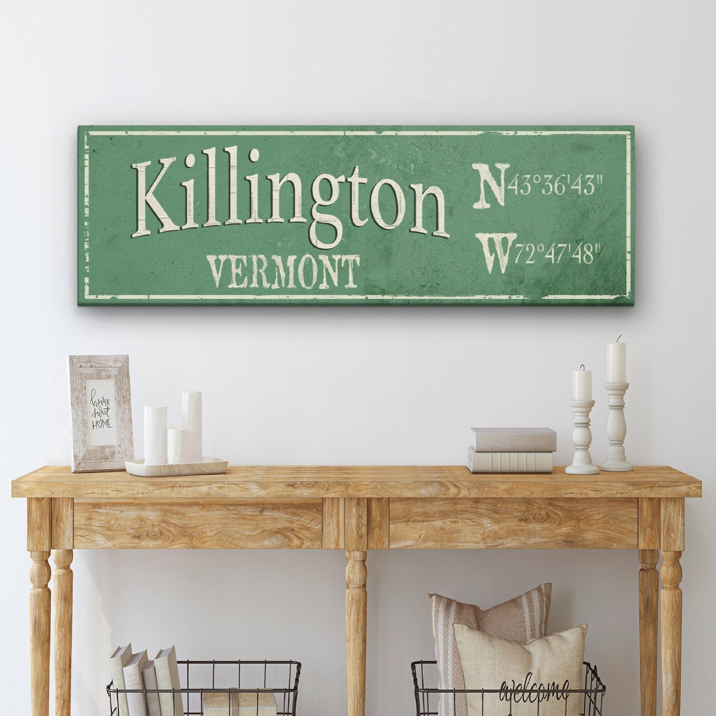 Rustic City Canvas Sign