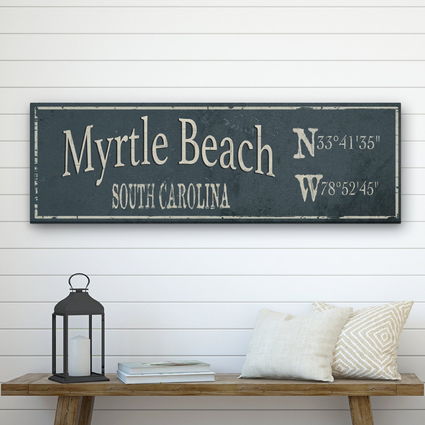 Rustic City Canvas Sign