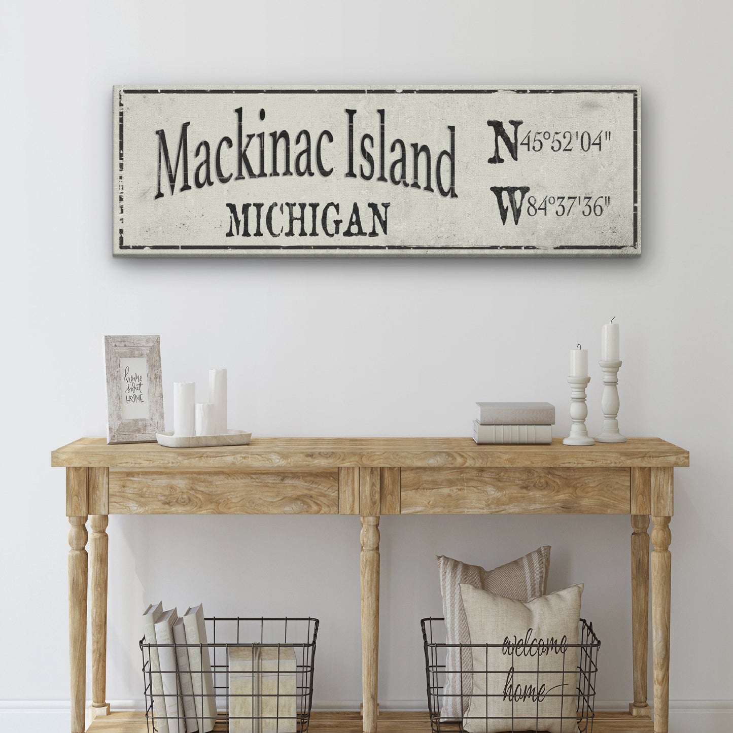 Rustic City Canvas Sign
