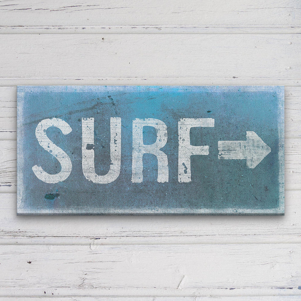 Distressed Surf Sign - Surf Shack Canvas Sign