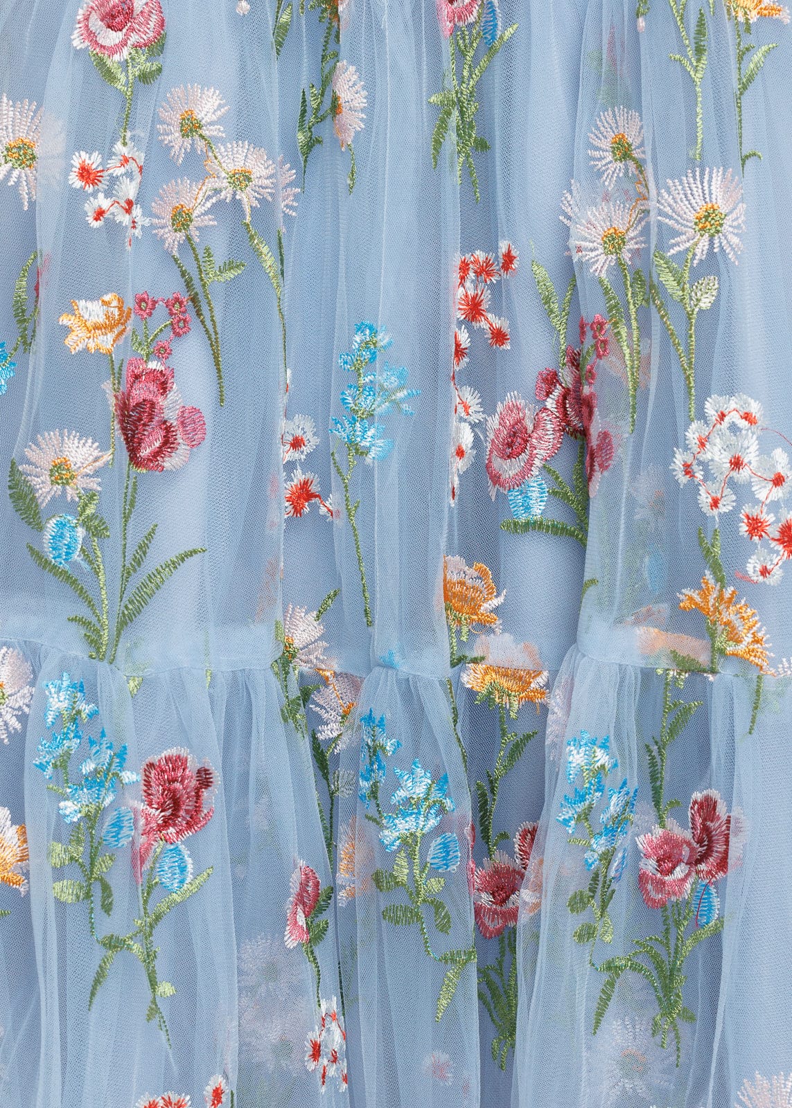 Margaret Floral Midi Dress Blue