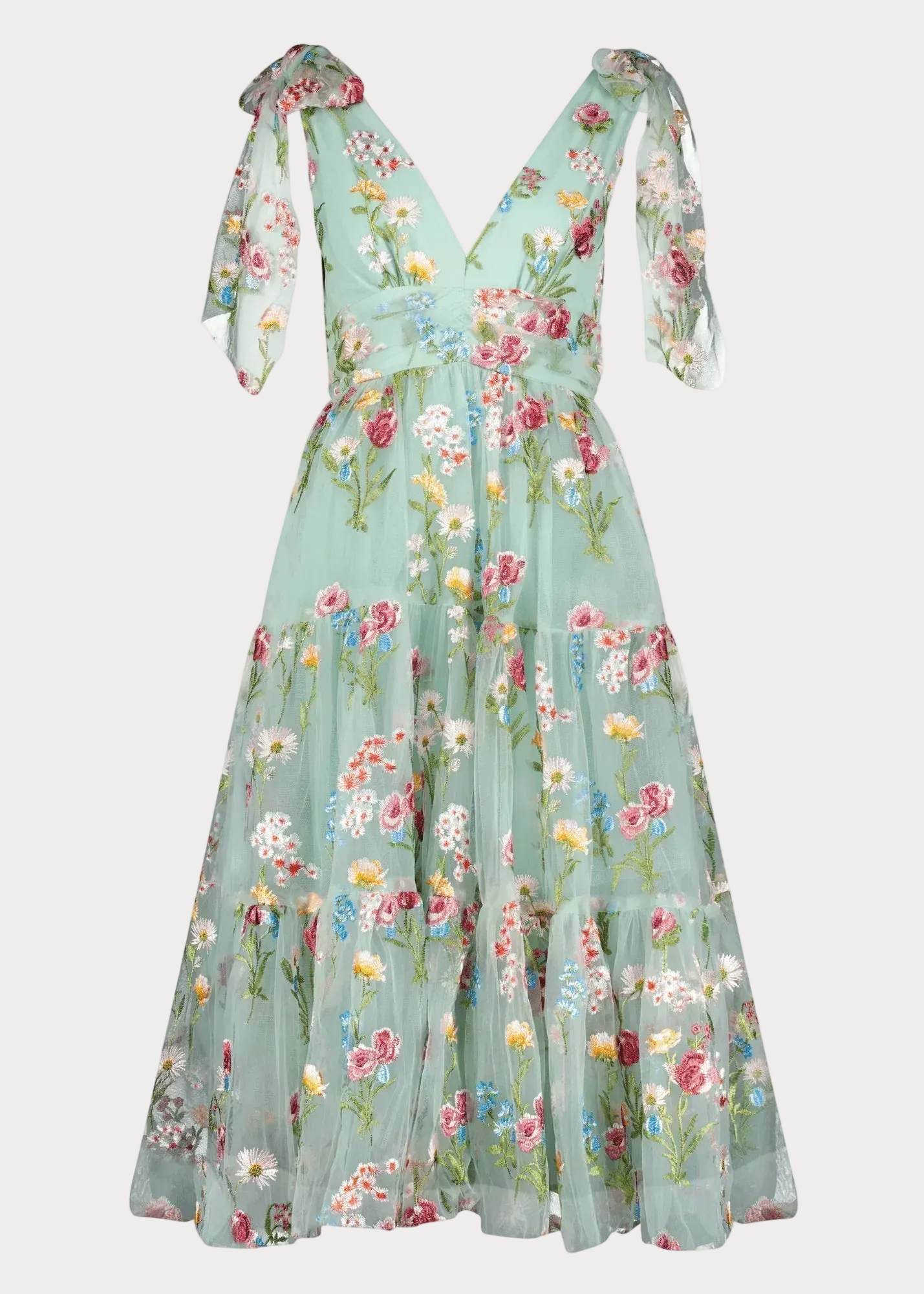 Margaret Floral Midi Dress Green
