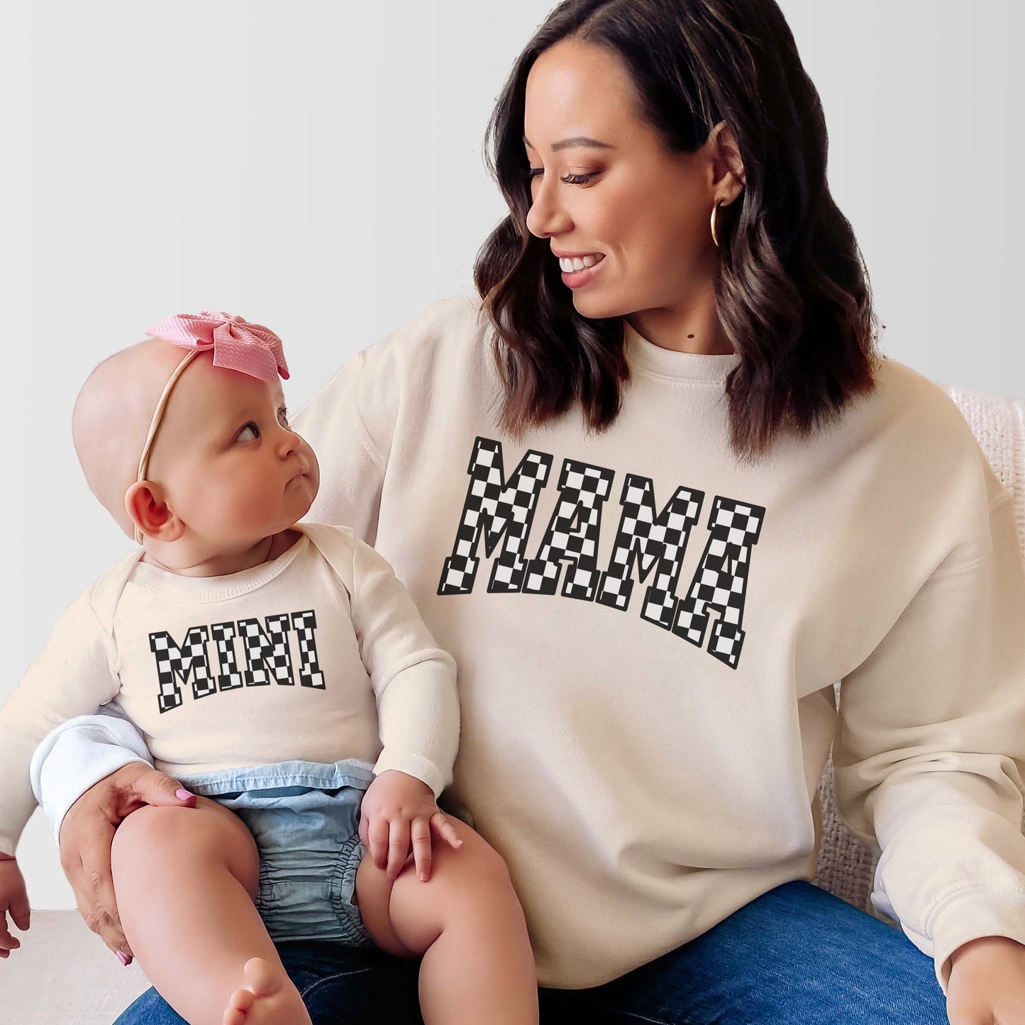 Checkerboard Mama and Mini Matching Set