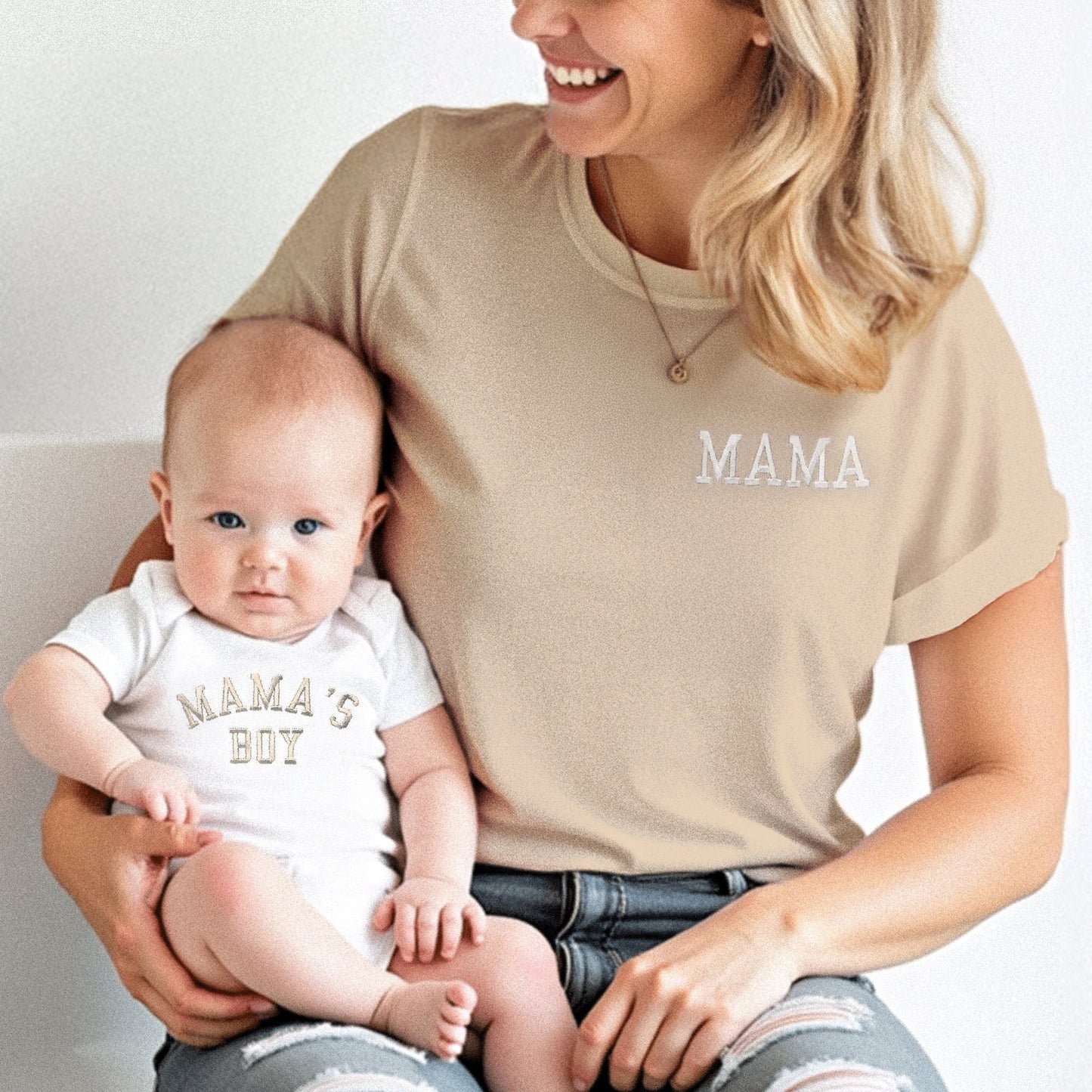 Mama & Mama’s Boy Matching Shirts | Mother Son Matching Outfits