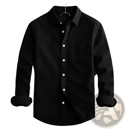 Men's Relaxed Fit Long Sleeve Cotton Linen Shirt