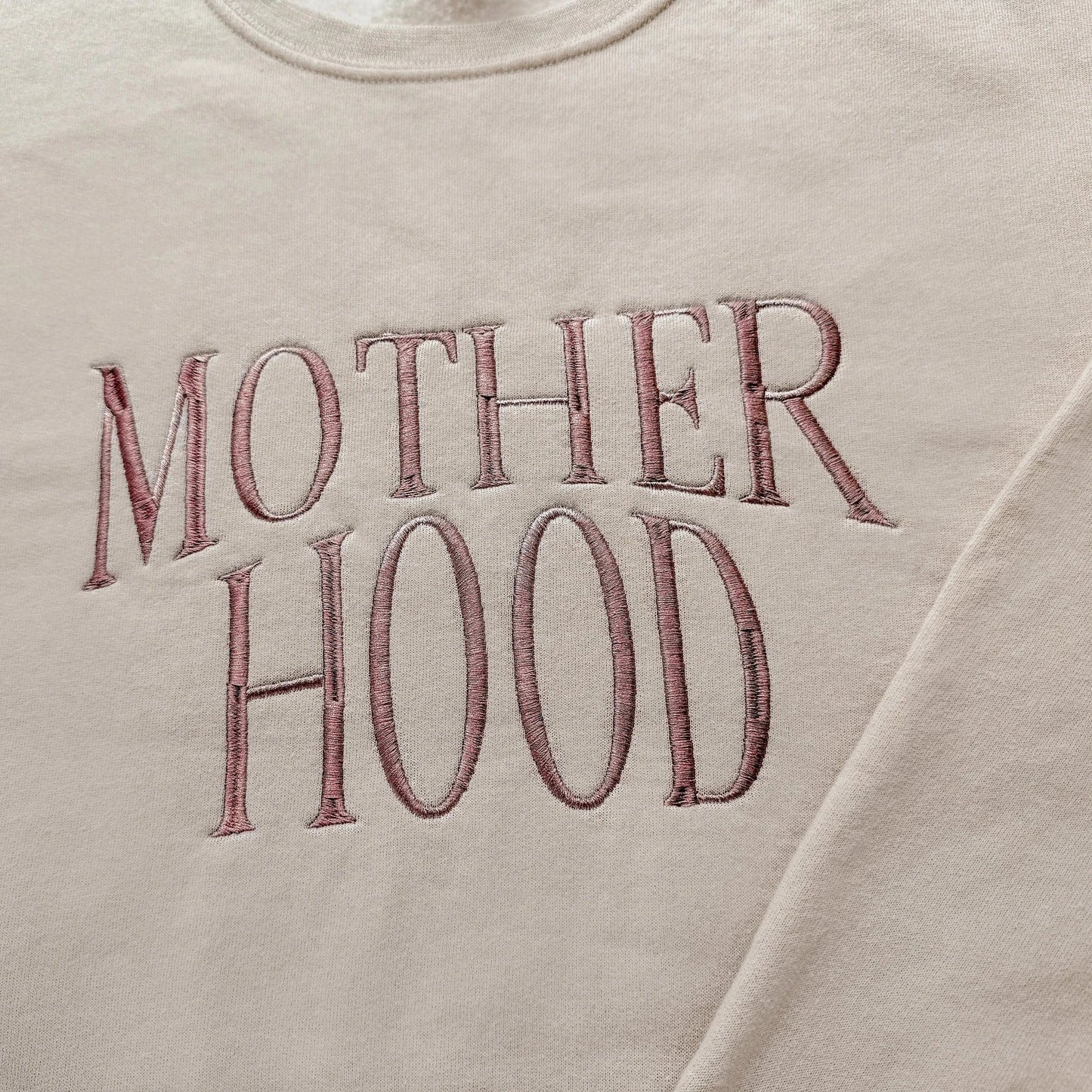 Motherhood Embroidered Sweatshirt | Minimalist Mom Crewneck