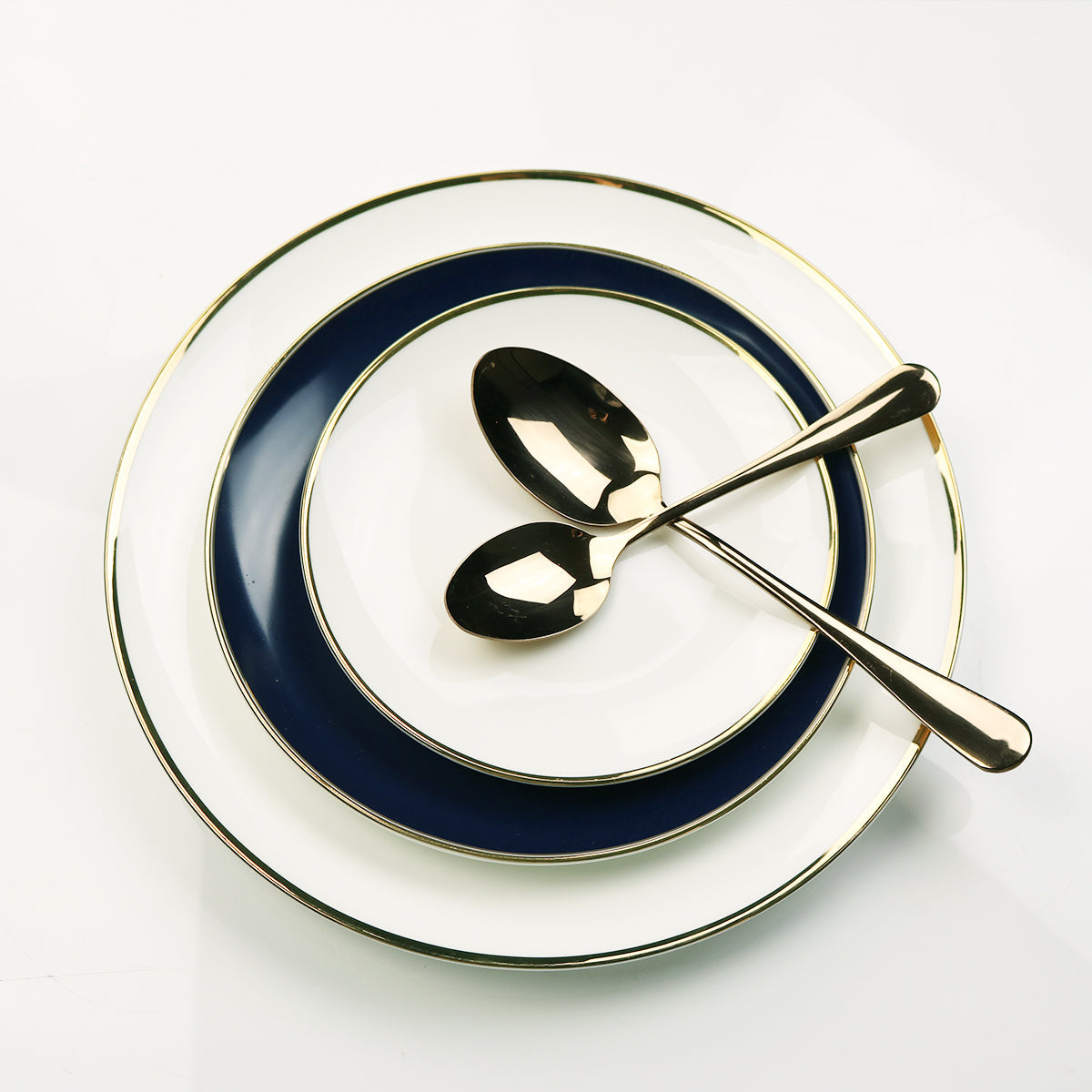 New Sapphire Blue Jewel Salad Plate- Set of 4