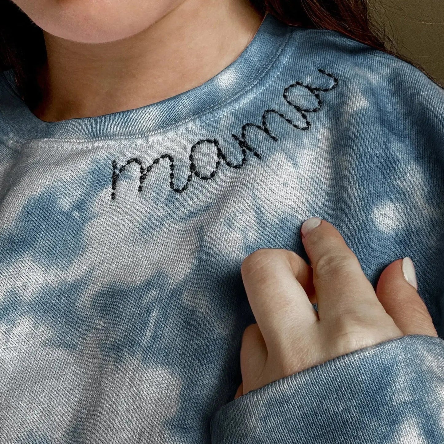 Custom Neckline Embroidered Matching Tie Dye Sweatshirts