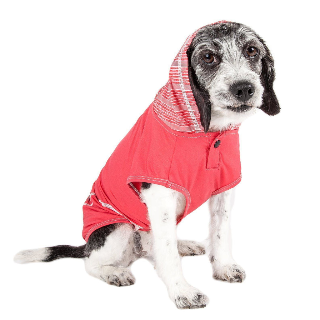 Pet Life ® Active 'Pull-Rover' 4-Way Stretch Sleeveless Fitness Yoga Dog T-Shirt Hoodie