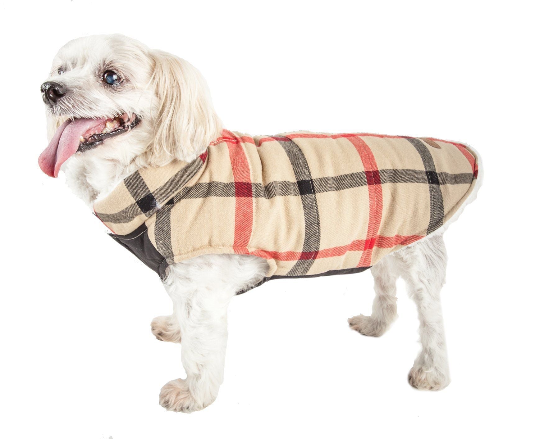 Pet Life ® 'Allegiance' Classical Insulated Plaid Fashion Dog Jacket