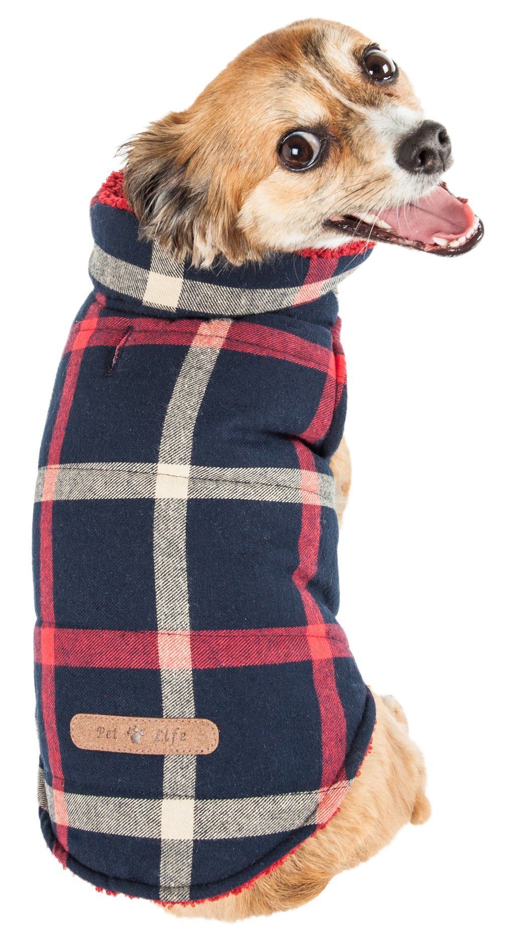 Pet Life ® 'Allegiance' Classical Insulated Plaid Fashion Dog Jacket