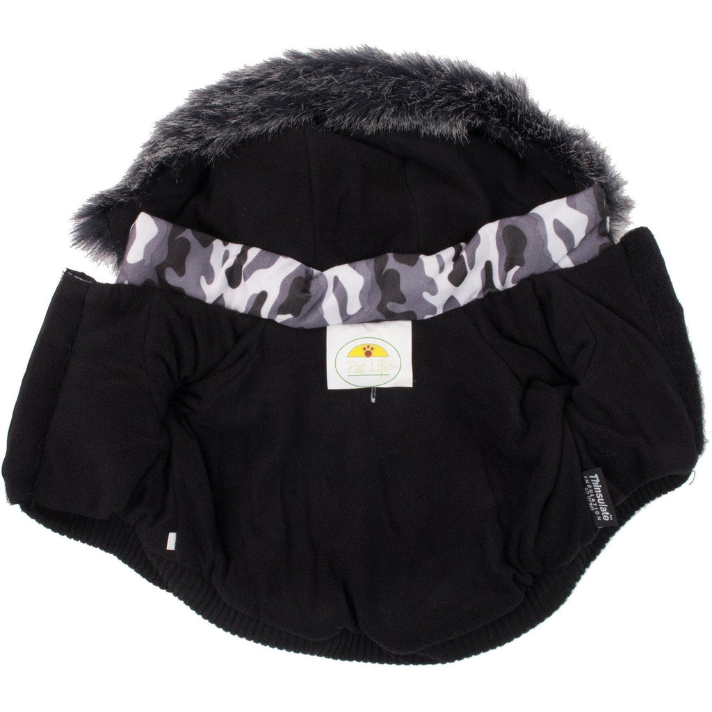 Pet Life ® Classic Metallic Fashion 3M Insulated Dog Coat Parka w/ Removable Hood