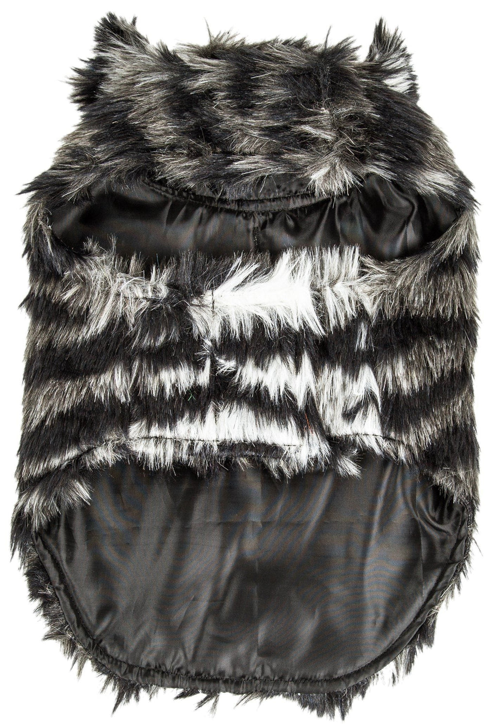 Pet Life ® Luxe 'Chauffurry' Zebra Patterned Designer Mink Fur Dog Coat