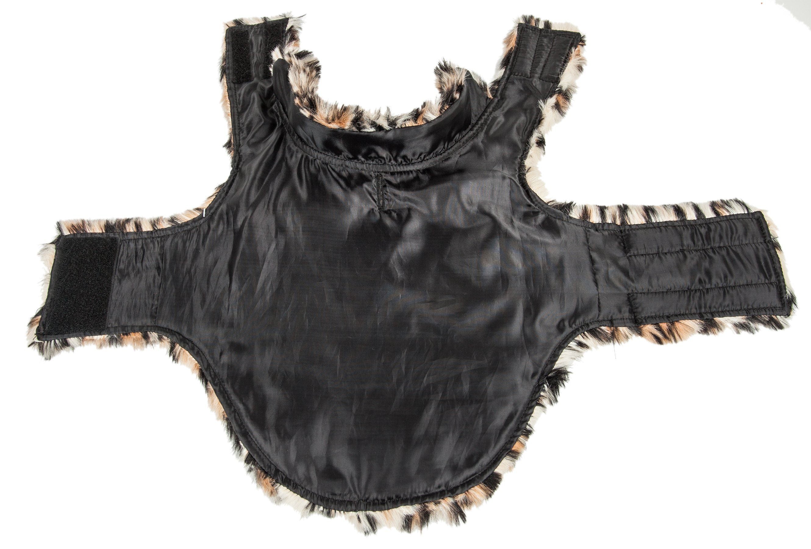 Pet Life ® Luxe 'Poocheetah' Cheetah-Spotted Designer Mink Fur Dog Coat