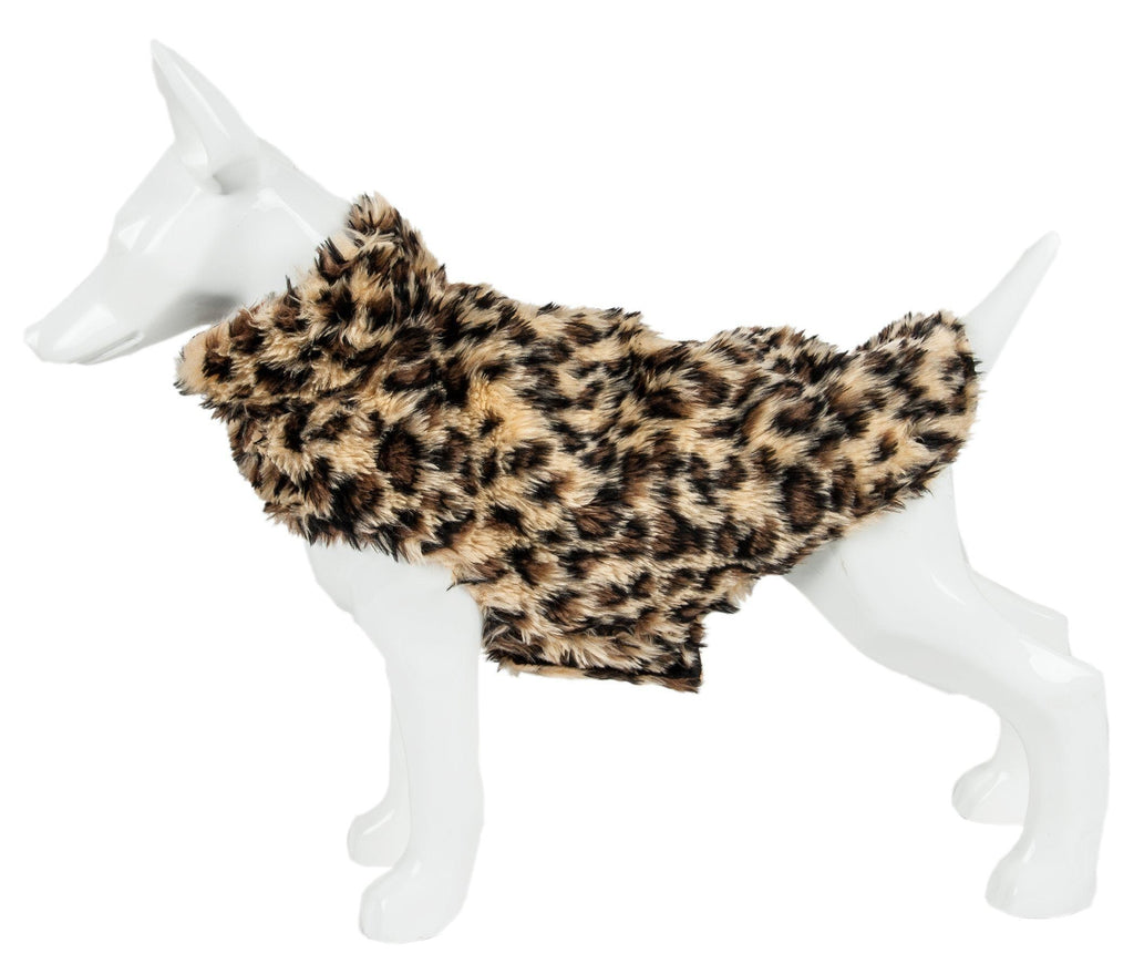 Pet Life ® Luxe 'Poocheetah' Cheetah-Spotted Designer Mink Fur Dog Coat