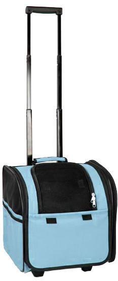 Pet Life ® 'Pawdon Me' Wheeled Airline Approved Travel Collapsible Pet Dog Carrier