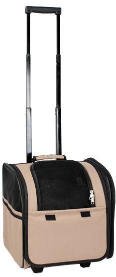 Pet Life ® 'Pawdon Me' Wheeled Airline Approved Travel Collapsible Pet Dog Carrier