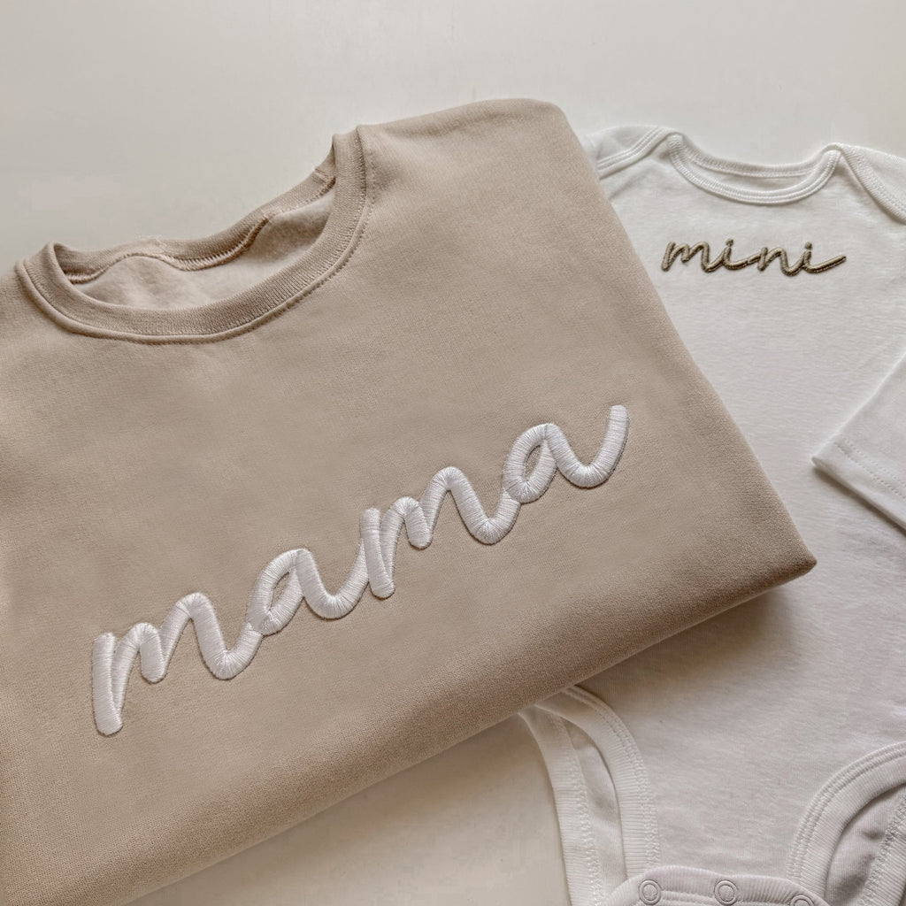 Mama & Mini Embroidered Set