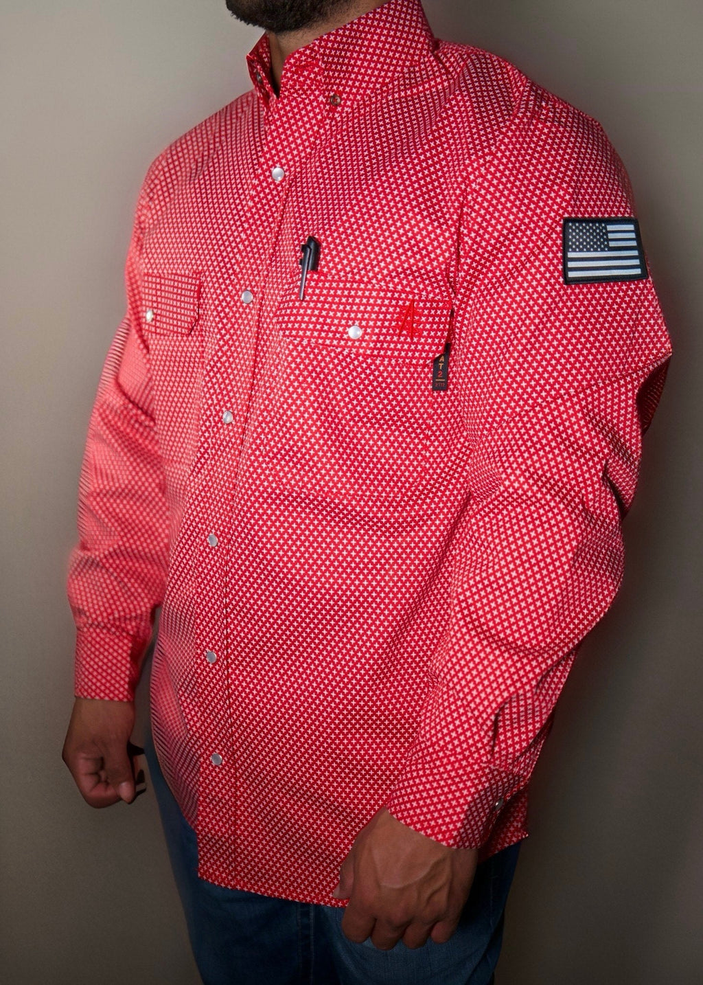 FR Pearl Snap Workshirt - Alpha Red