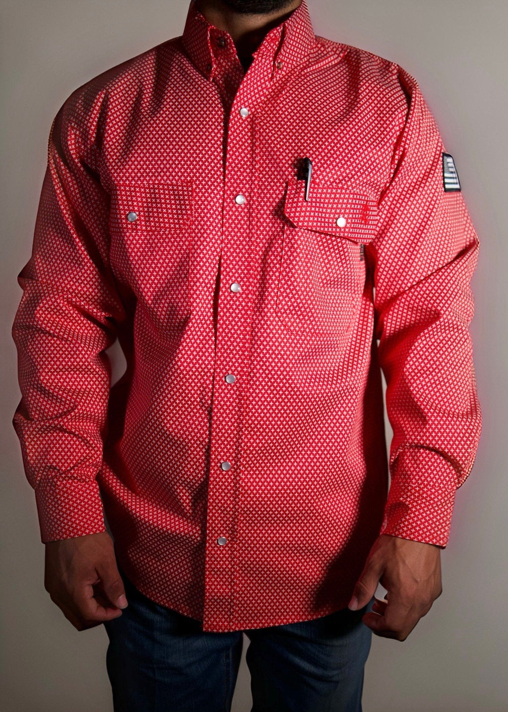 FR Pearl Snap Workshirt - Alpha Red