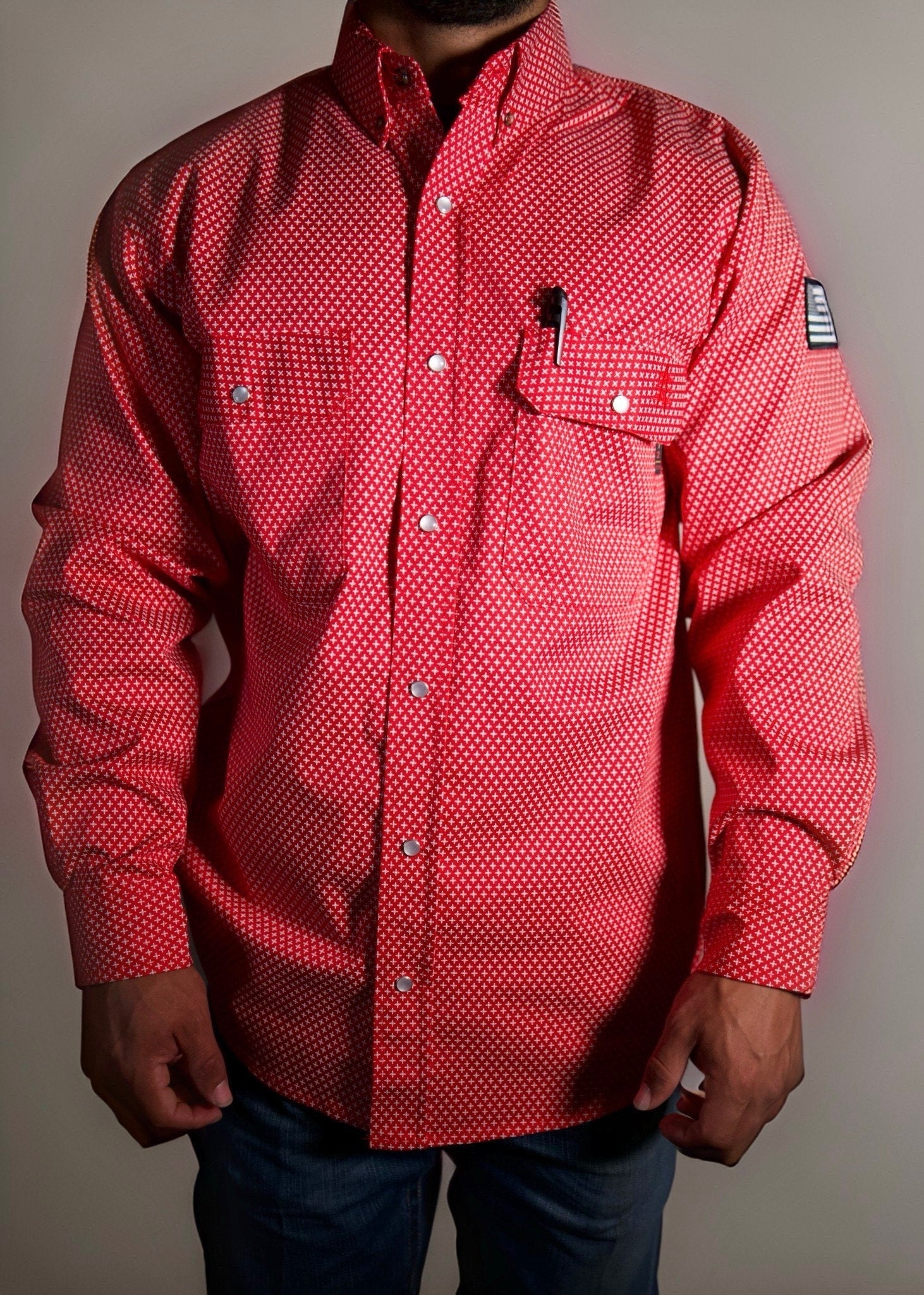 FR Pearl Snap Workshirt - Alpha Red