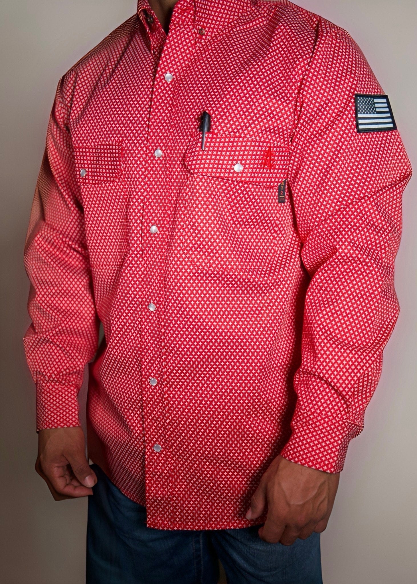 FR Pearl Snap Workshirt - Alpha Red