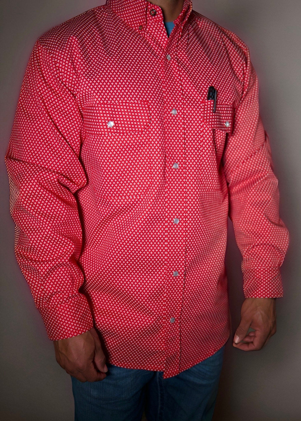 FR Pearl Snap Workshirt - Alpha Red