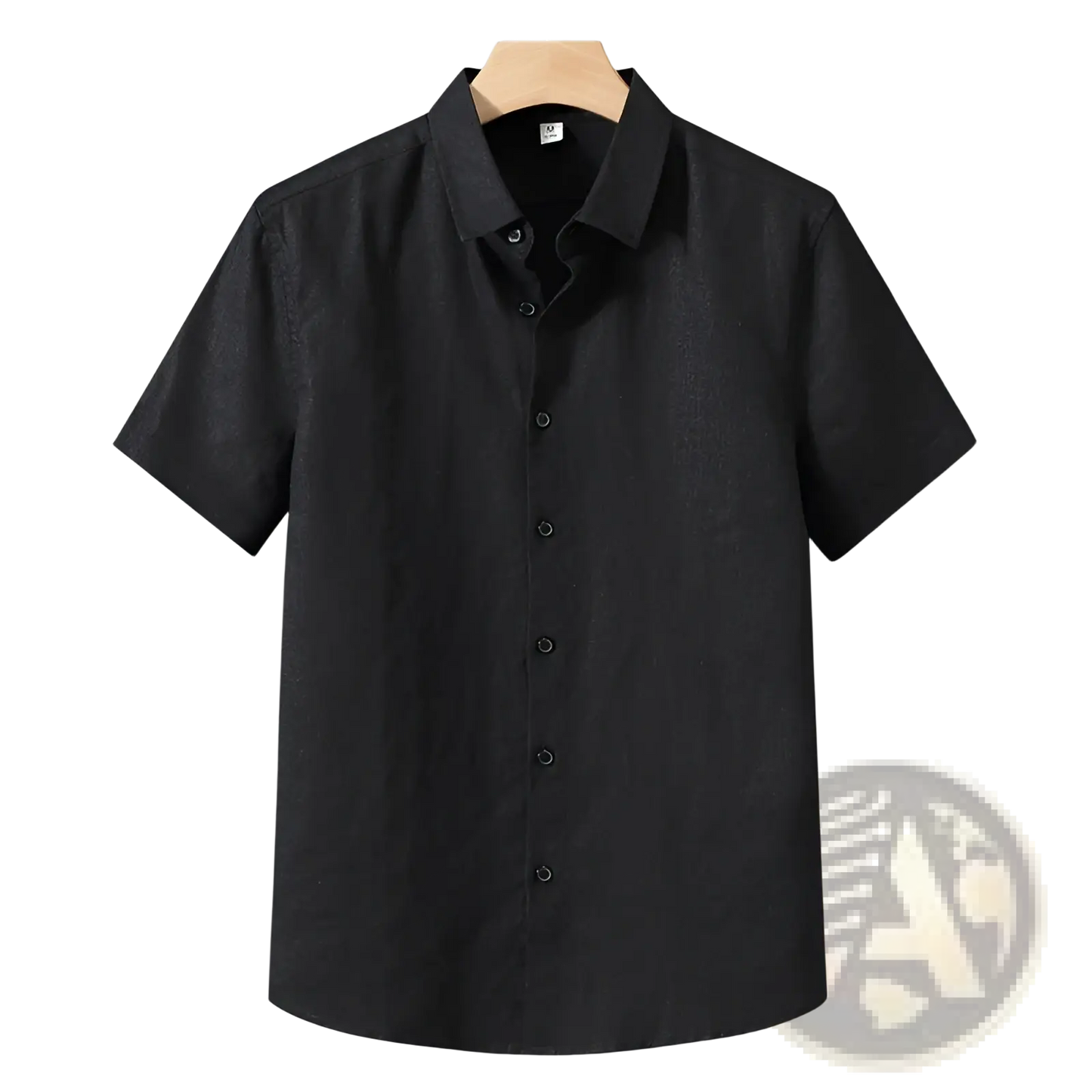 Retro Slim Fit Short Sleeve Linen Shirt