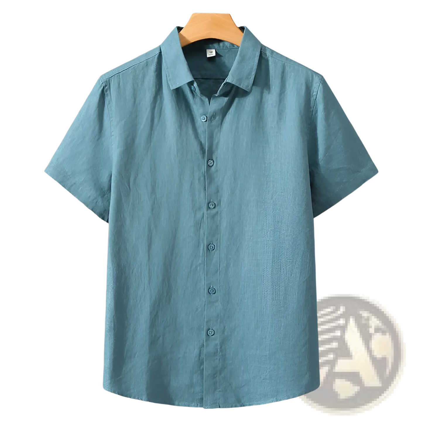 Retro Slim Fit Short Sleeve Linen Shirt