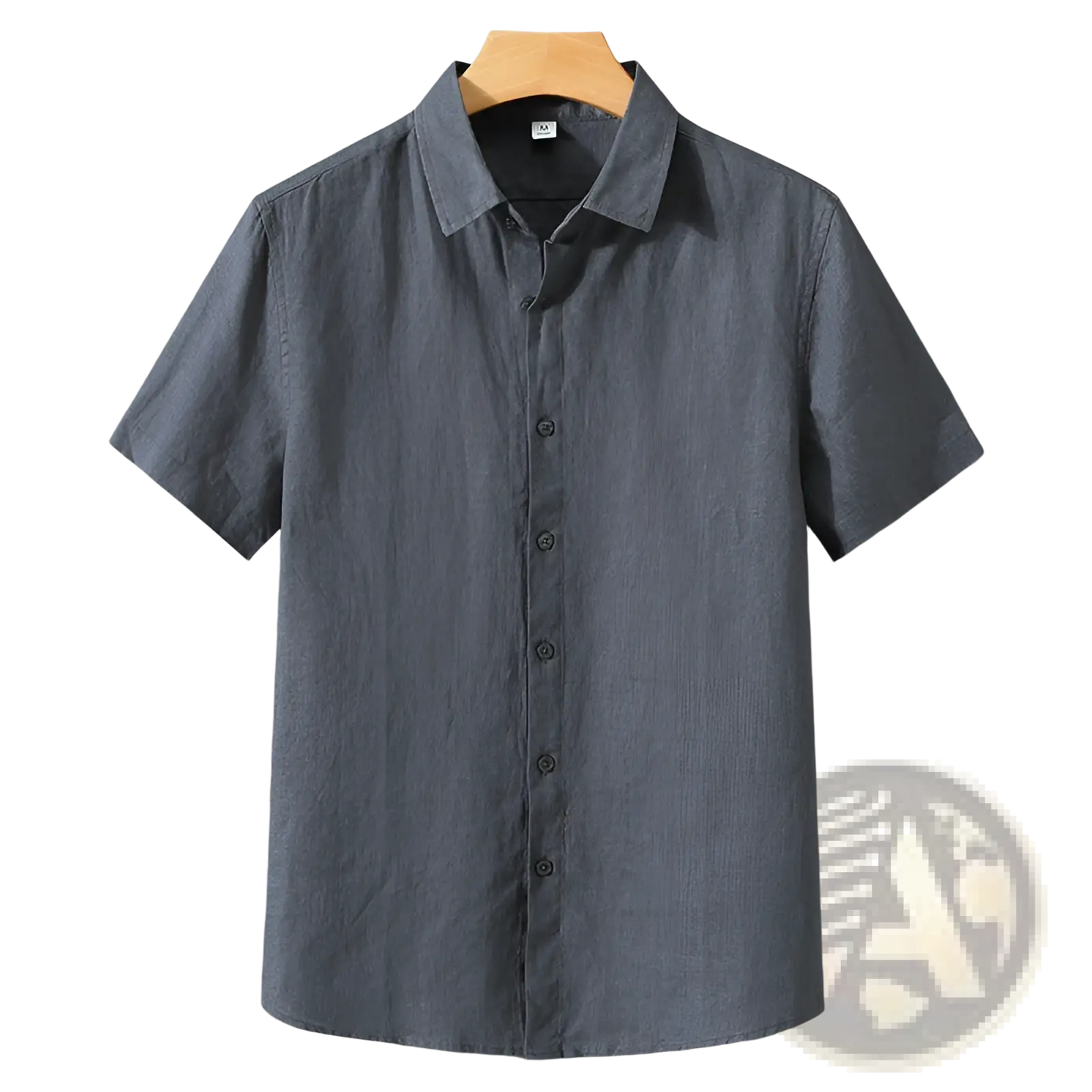 Retro Slim Fit Short Sleeve Linen Shirt