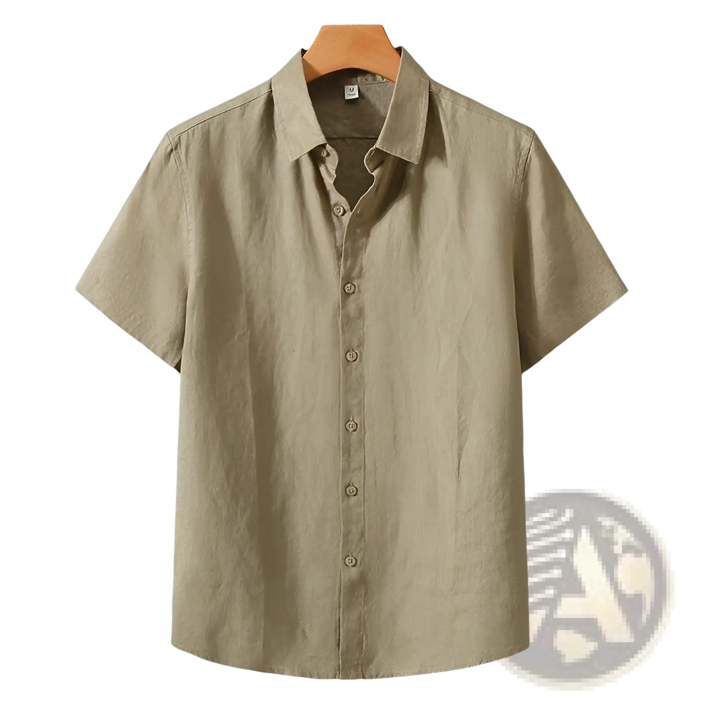 Retro Slim Fit Short Sleeve Linen Shirt