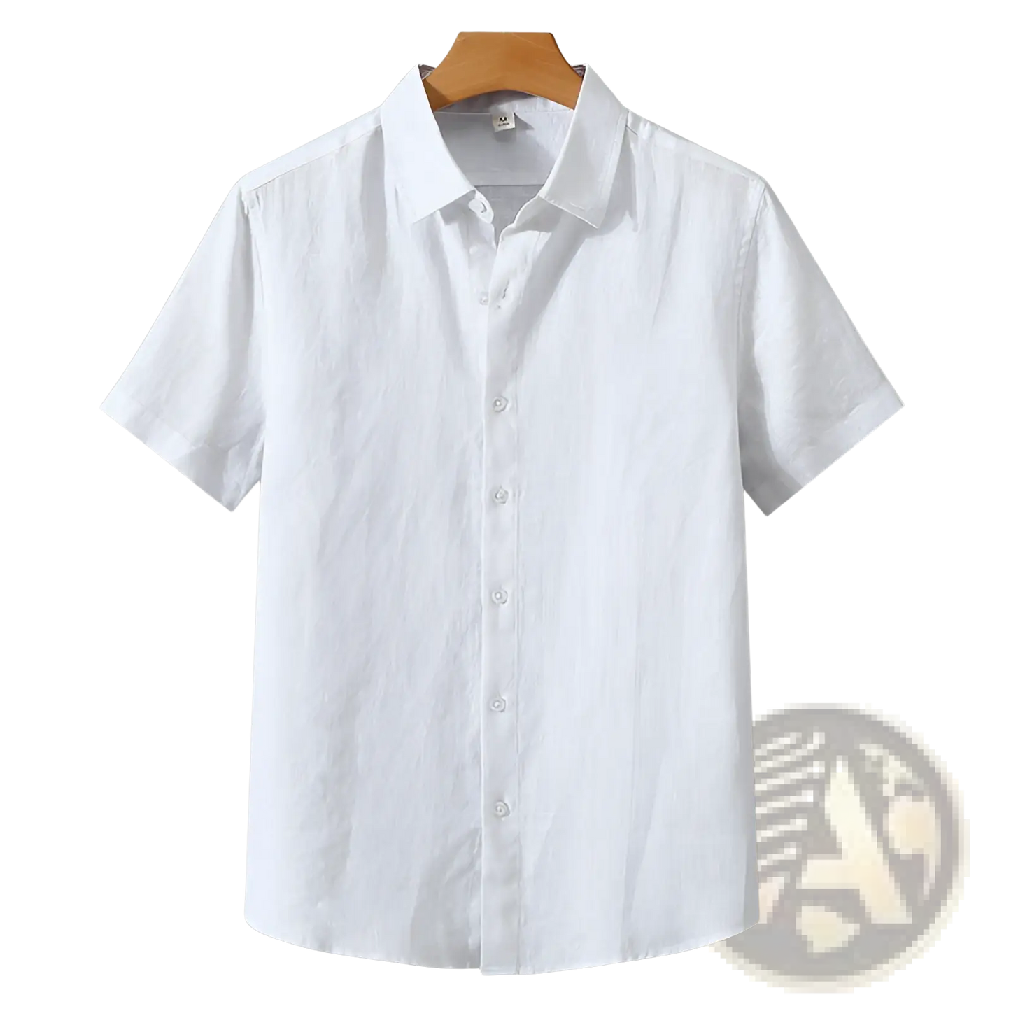 Retro Slim Fit Short Sleeve Linen Shirt