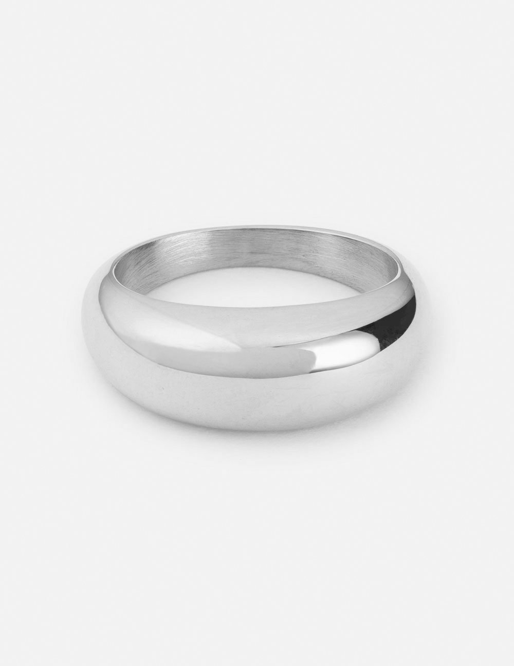 Anillo abovedado de plata