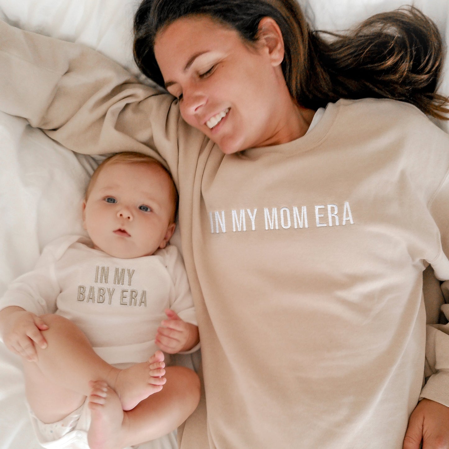 In My Mom Era & In My Baby Era Matching Embroidered Outfits