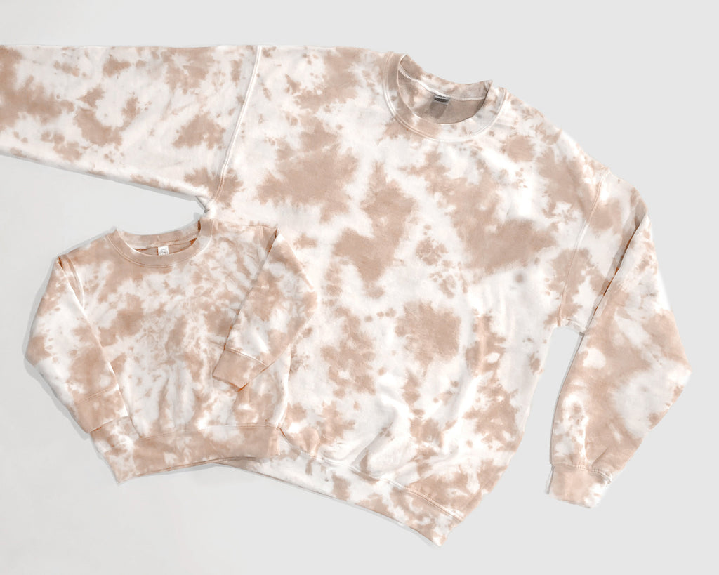 Matching Tie Dye Sweatshirt Set | Mom, Dad & Baby Outfits